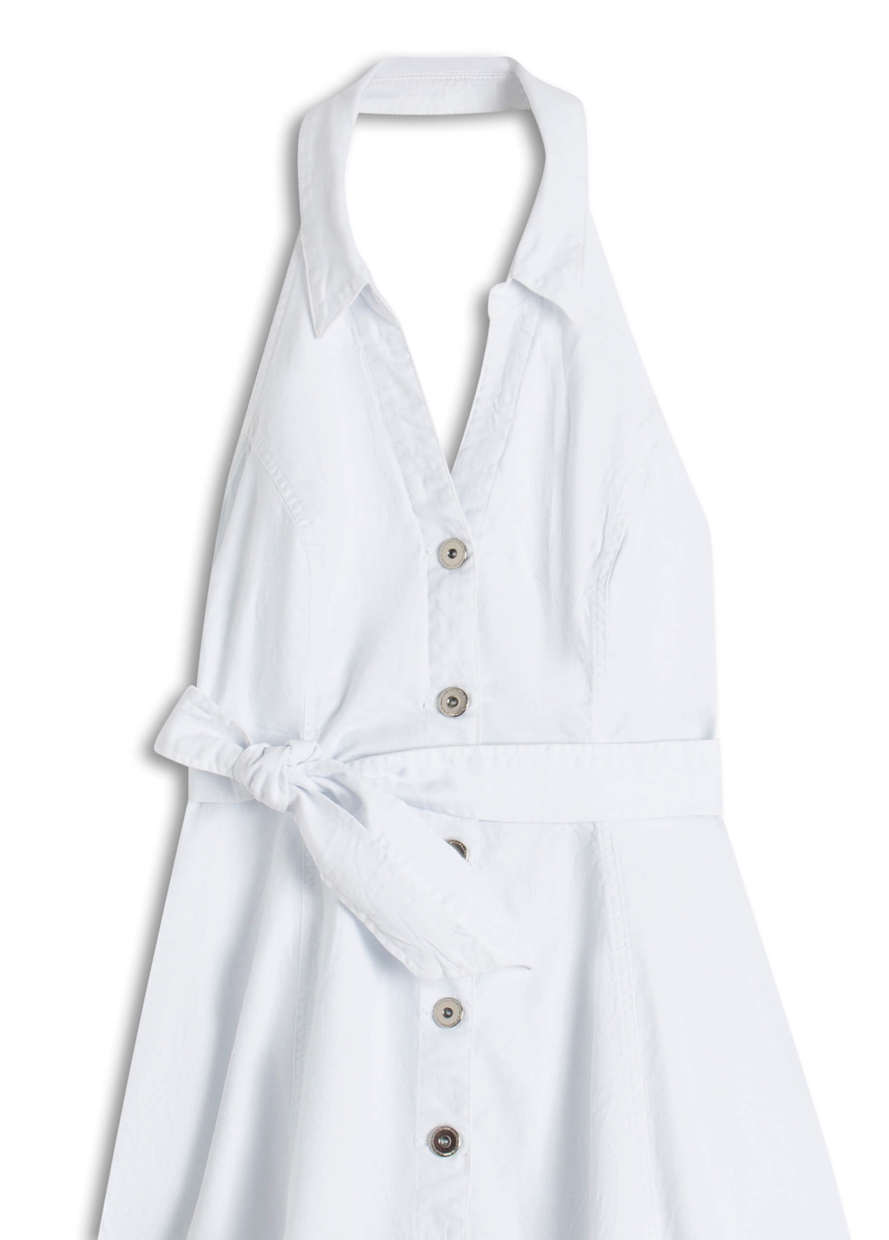 Vestido Sarja Rain Back Off Branco