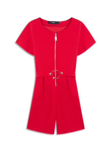 Vestido Scuba And Belt Vermelho