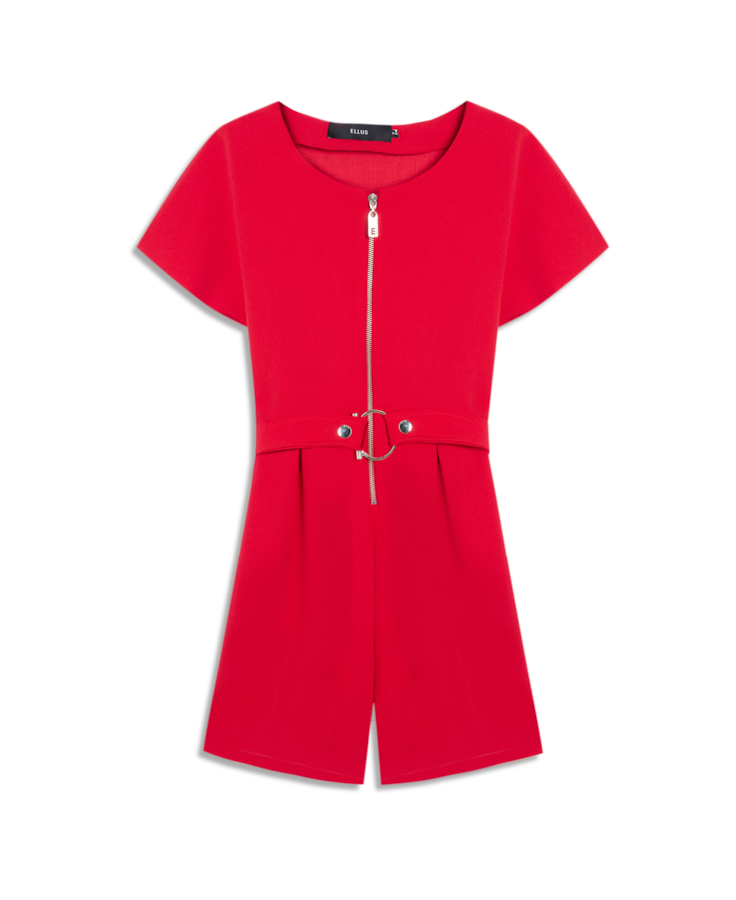 Vestido Scuba And Belt Vermelho