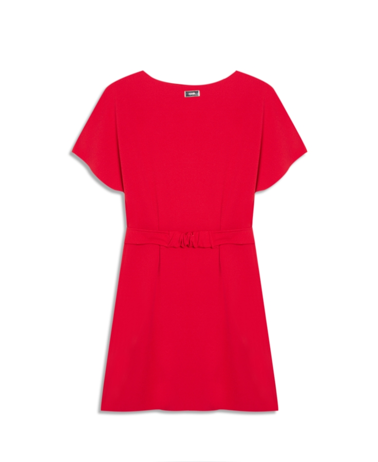 Vestido Scuba And Belt Vermelho