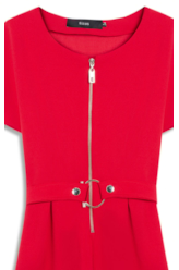 Vestido Scuba And Belt Vermelho