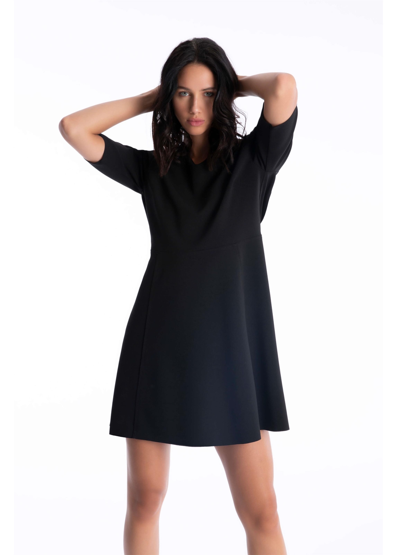 Vestido Scuba Buffant Preto
