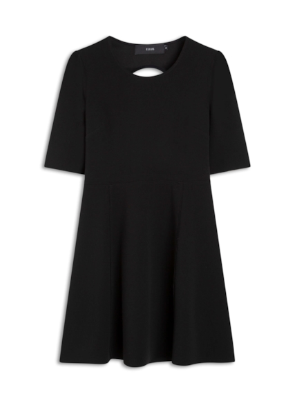 Vestido Scuba Crepe Buffant Preto