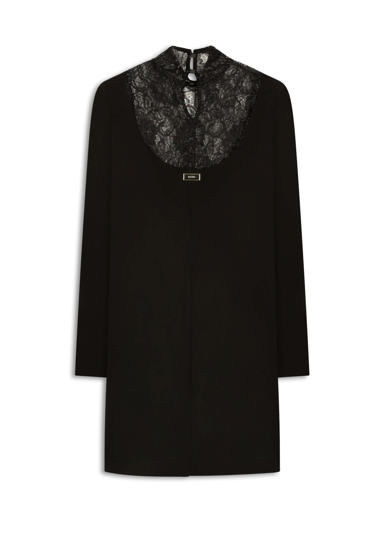 Vestido Scuba Crepe Sparkle Preto