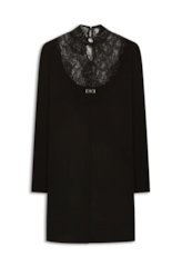 Vestido Scuba Crepe Sparkle Preto