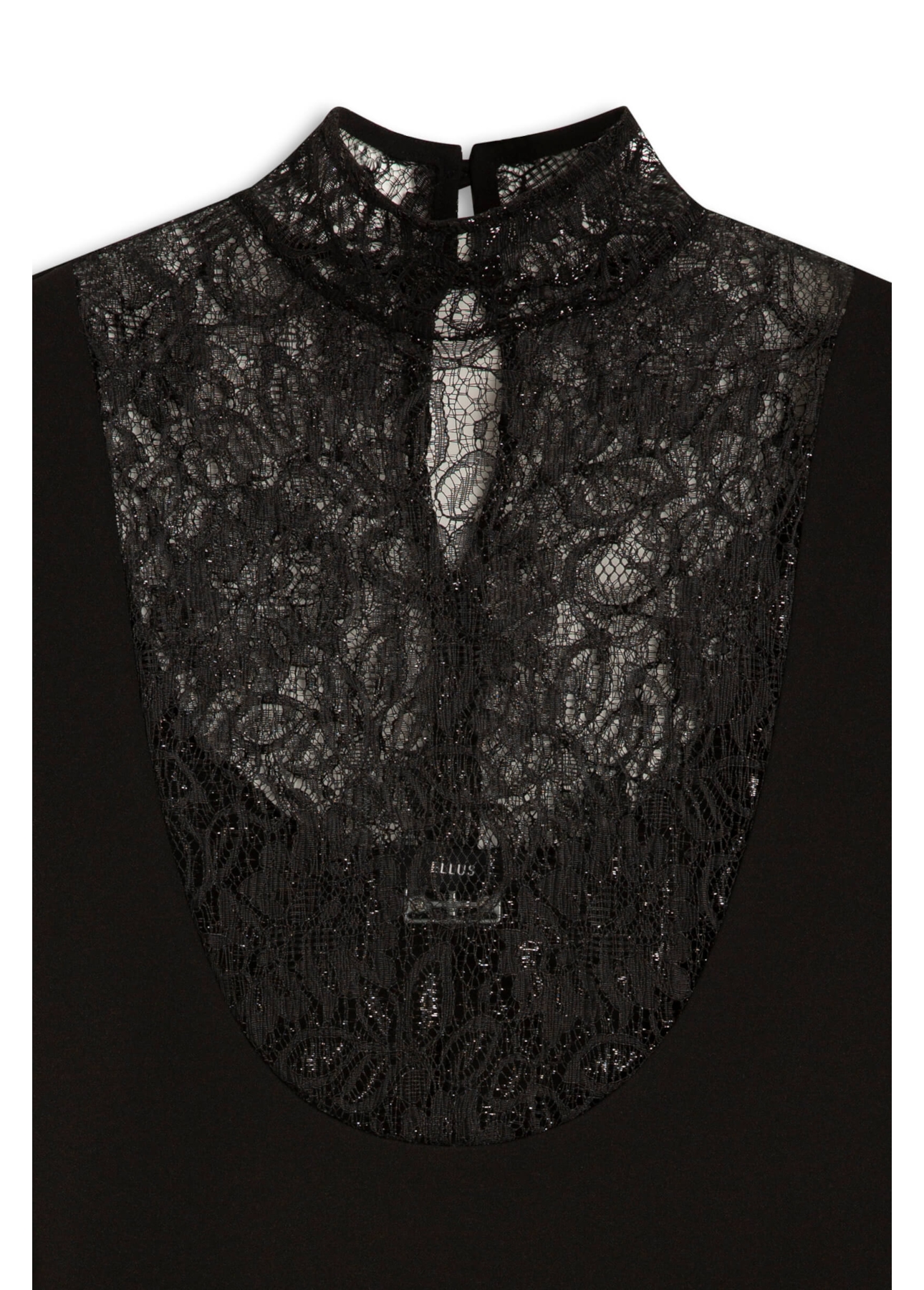 Vestido Scuba Crepe Sparkle Preto