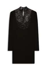 Vestido Scuba Crepe Sparkle Preto