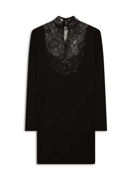 Vestido Scuba Crepe Sparkle Preto