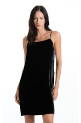 Vestido Silk Velvet Seda Preto