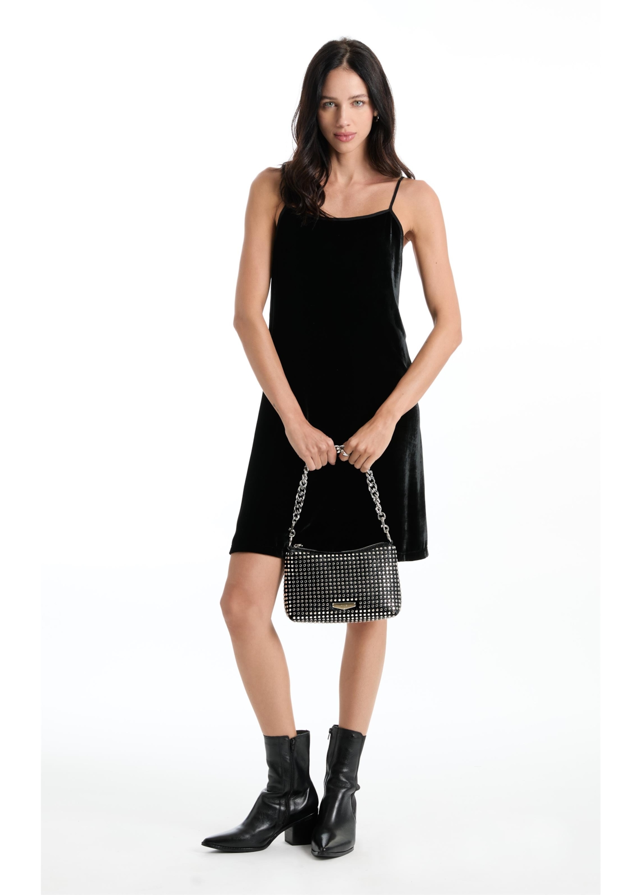 Vestido Silk Velvet Seda Preto
