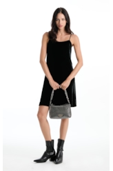 Vestido Silk Velvet Seda Preto