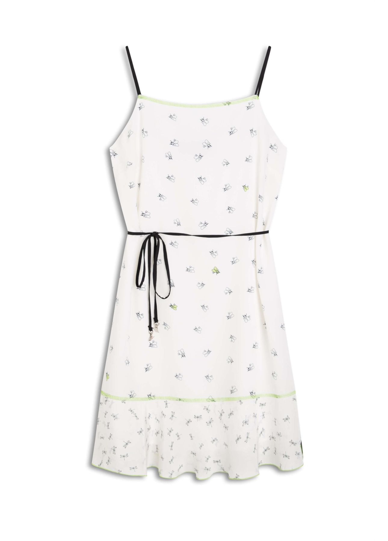 Vestido Sleeveless Ruffles Estampado