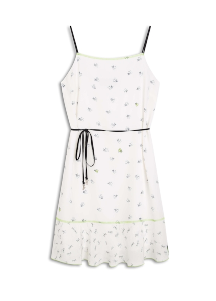 Vestido Sleeveless Ruffles Estampado