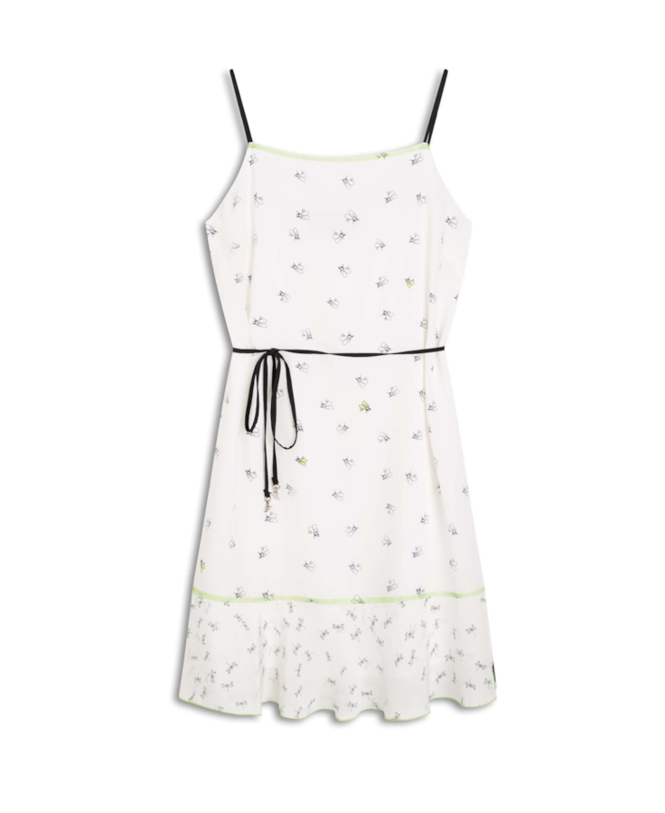 Vestido Sleeveless Ruffles Estampado