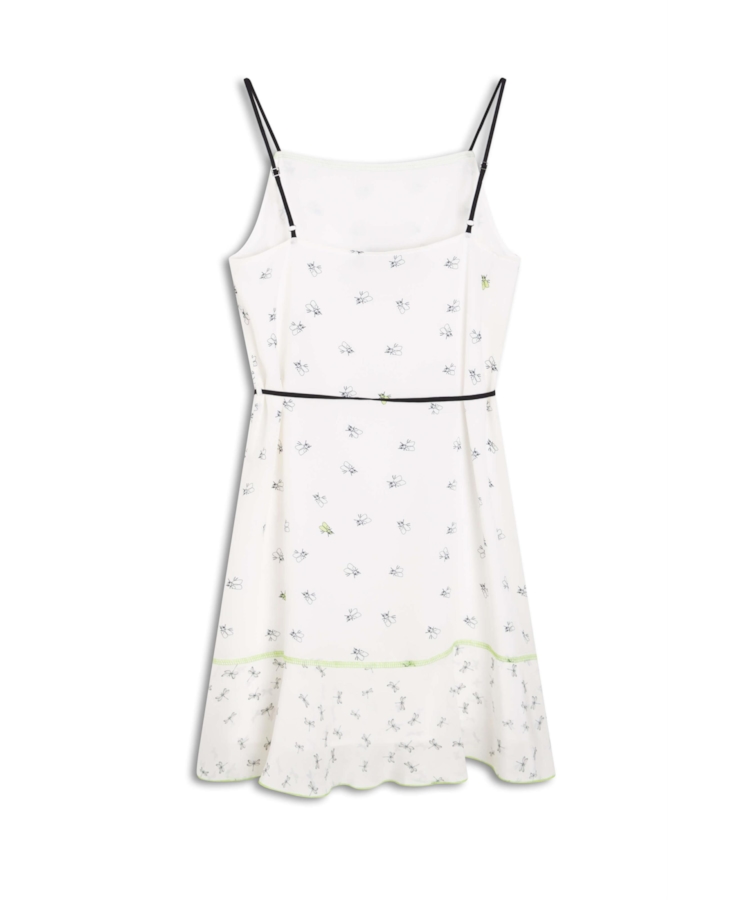 Vestido Sleeveless Ruffles Estampado