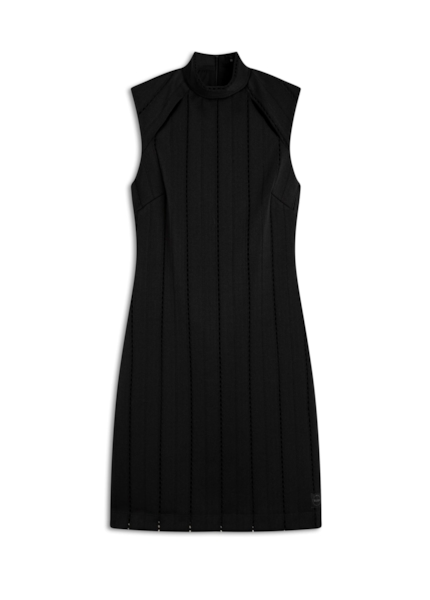Vestido Slim Back Neckline Preto