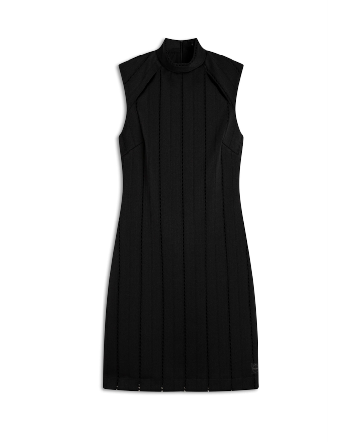 Vestido Slim Back Neckline Preto