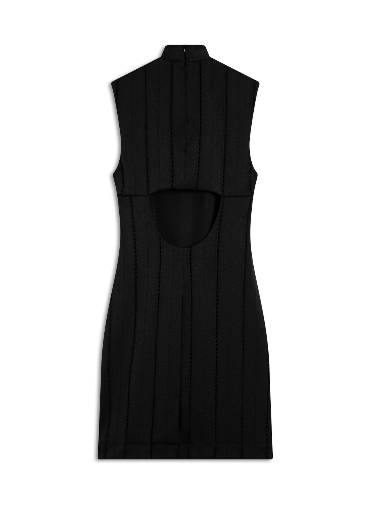 Vestido Slim Back Neckline Preto