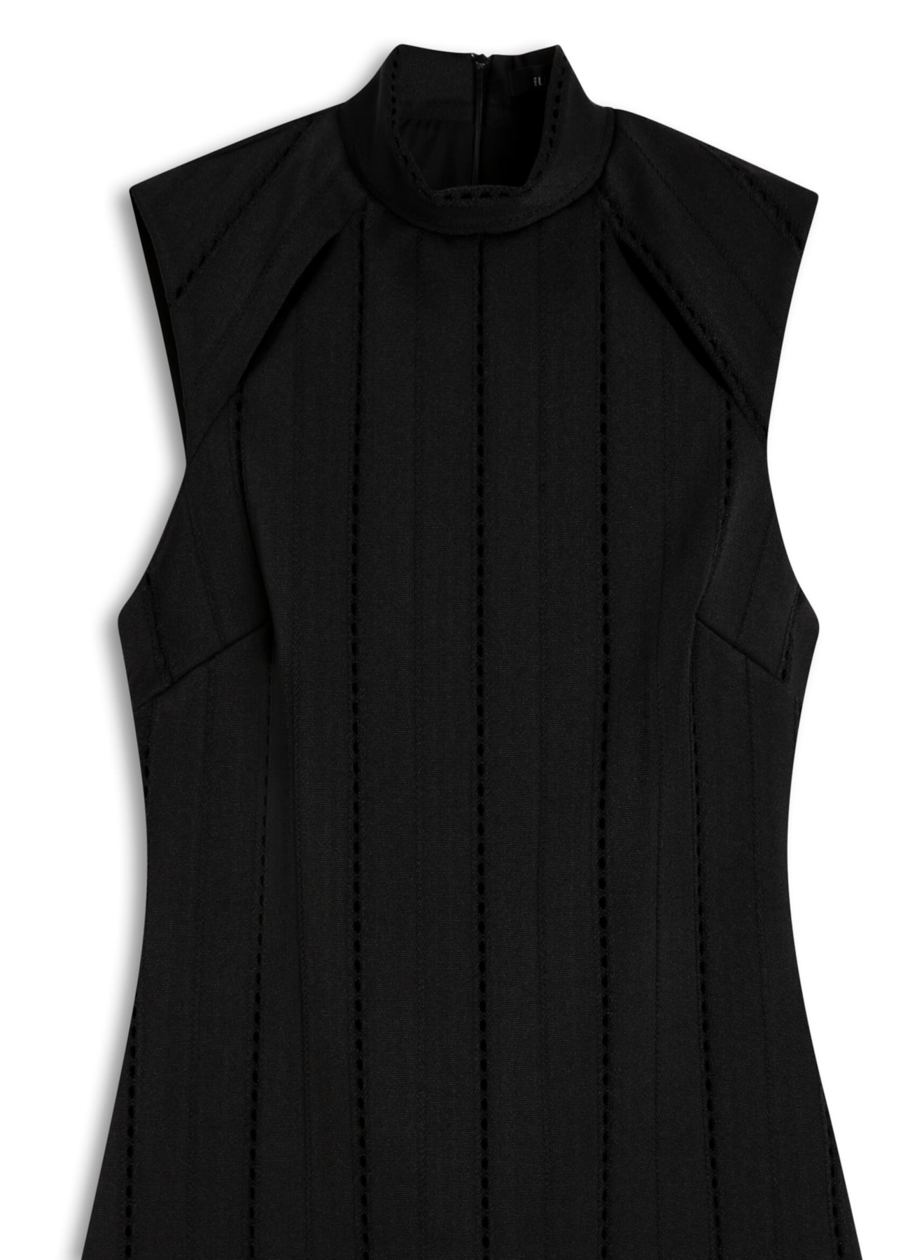Vestido Slim Back Neckline Preto