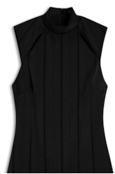 Vestido Slim Back Neckline Preto