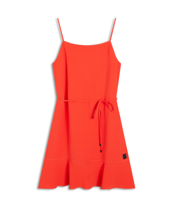 Vestido Soft Ruffle Coral
