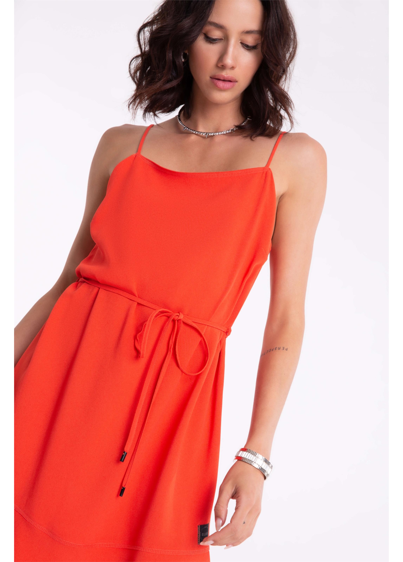 Vestido Soft Ruffle Coral