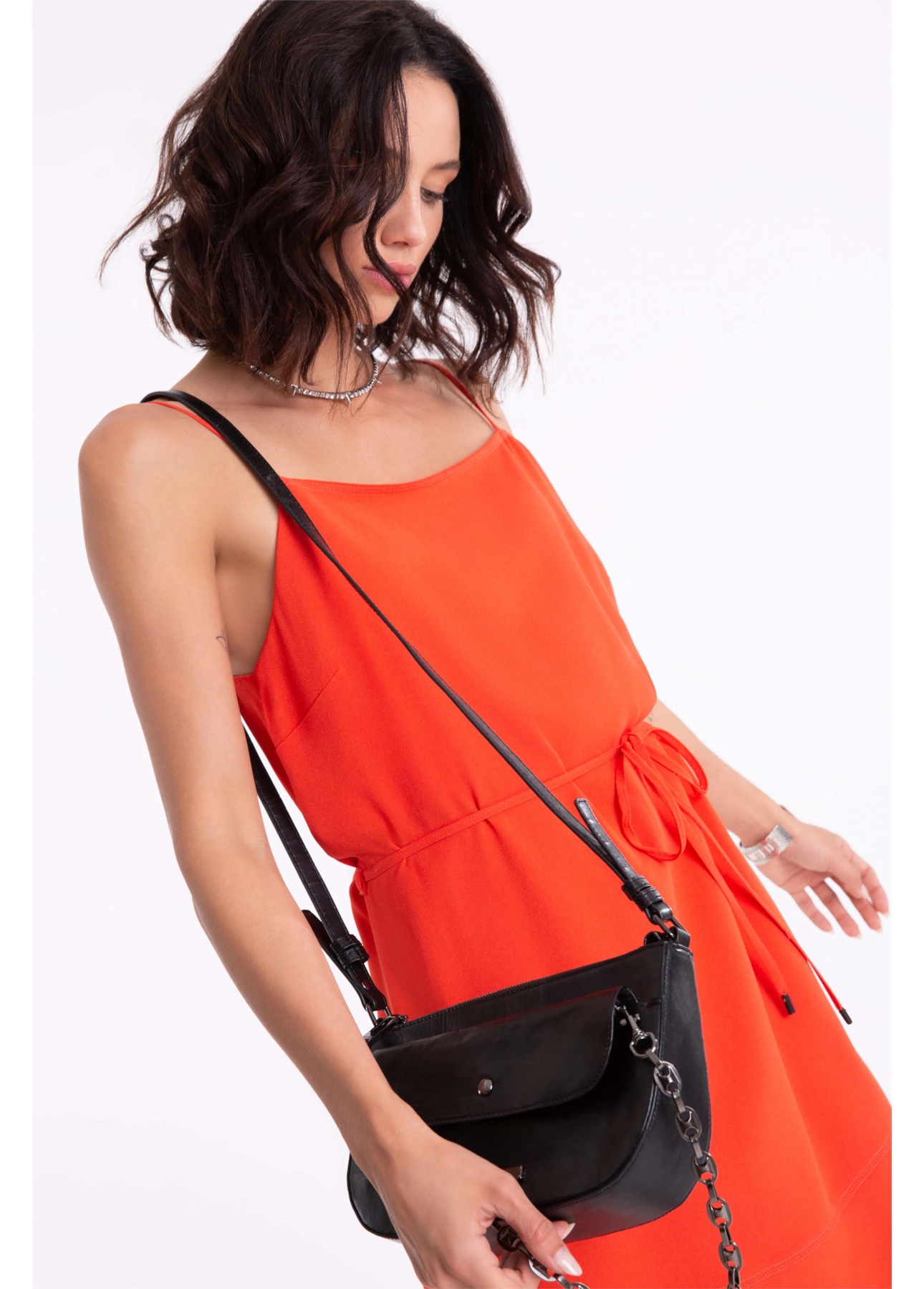 Vestido Soft Ruffle Coral