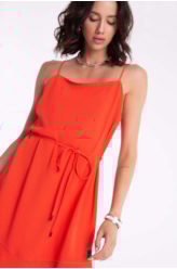 Vestido Soft Ruffle Coral