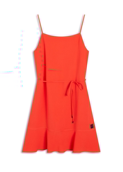 Vestido Soft Ruffle Coral