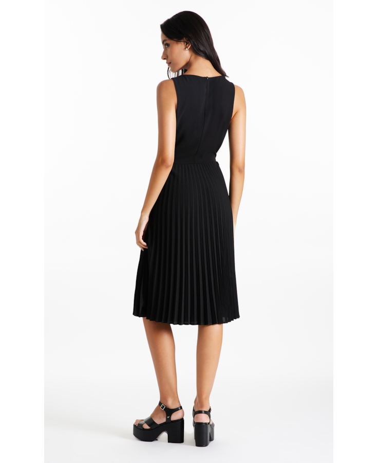 Vestido Soleil Sleeveless Midi Preto