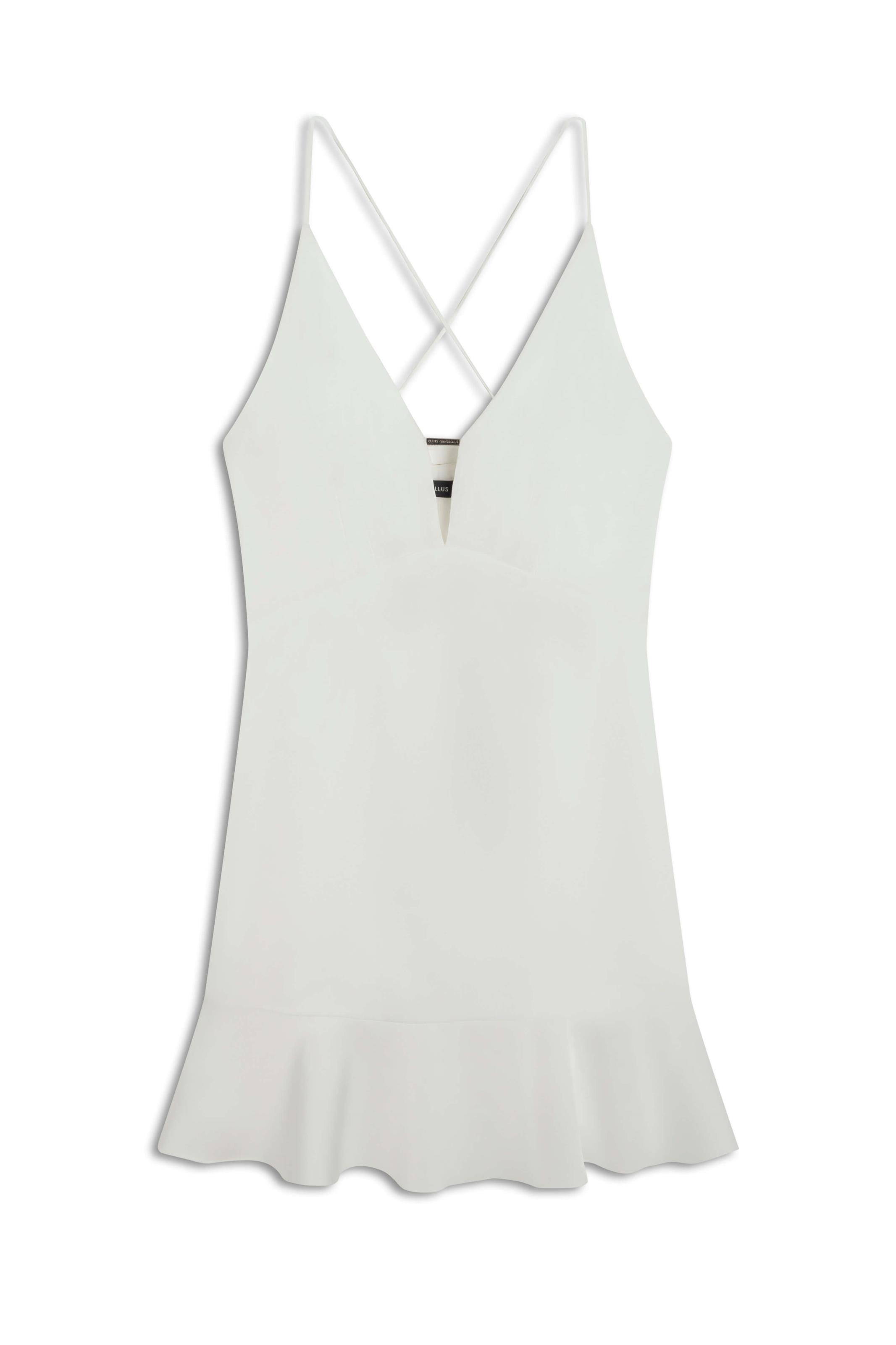 efu EATHER SLEEVELESS TOP ホワイトF Vestido Strapp Mini Ellus Off White