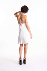 Vestido Strapp Mini Ellus Off White