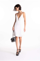 Vestido Strapp Mini Ellus Off White
