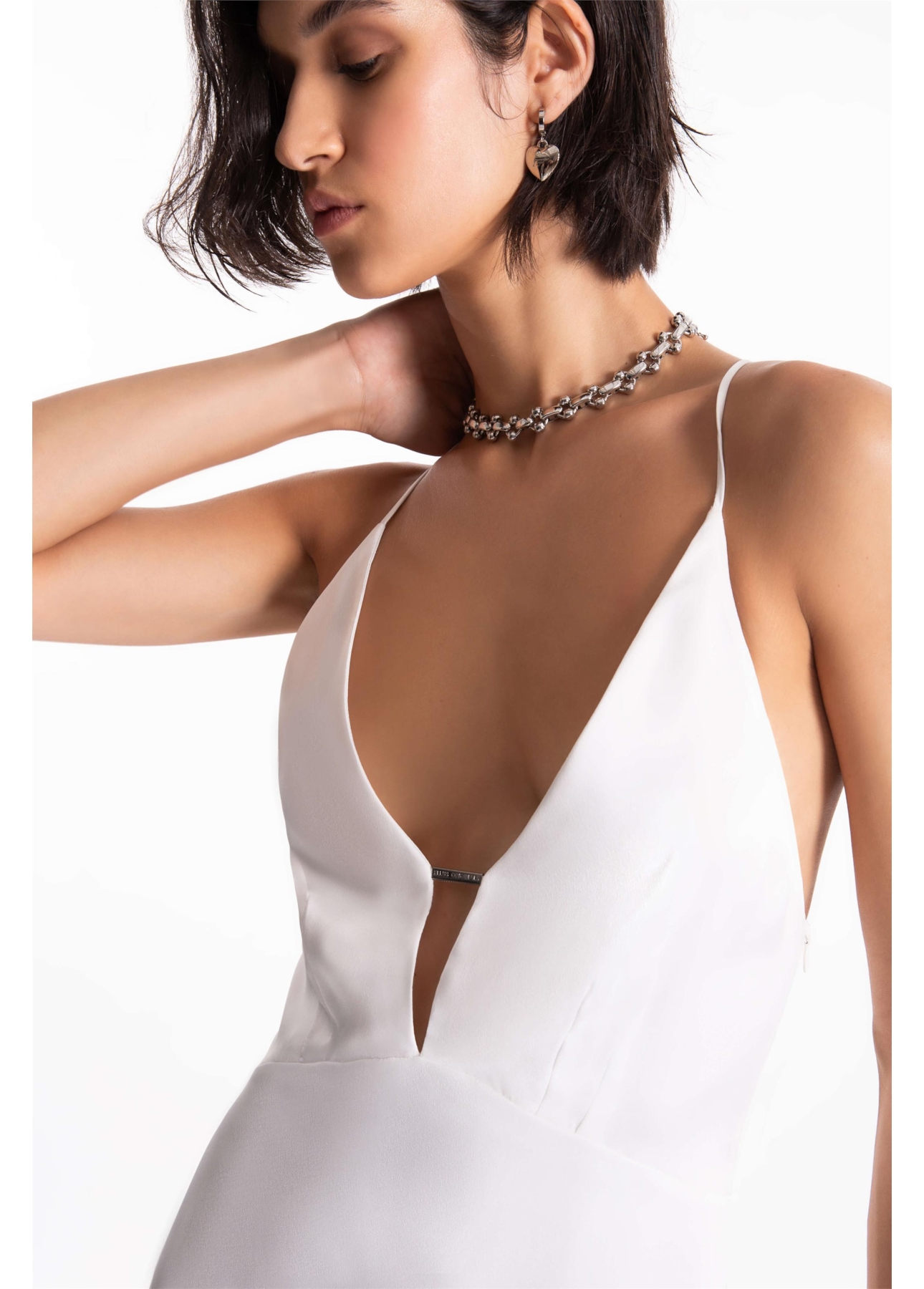 Vestido Strapp Mini Ellus Off White