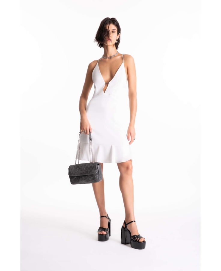Vestido Strapp Mini Ellus Off White
