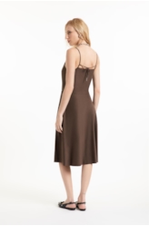 Vestido Suede Strapp Marrom