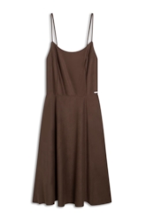 Vestido Suede Strapp Marrom