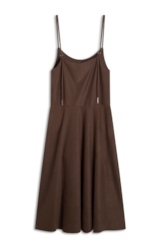 Vestido Suede Strapp Marrom