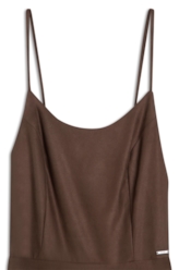 Vestido Suede Strapp Marrom