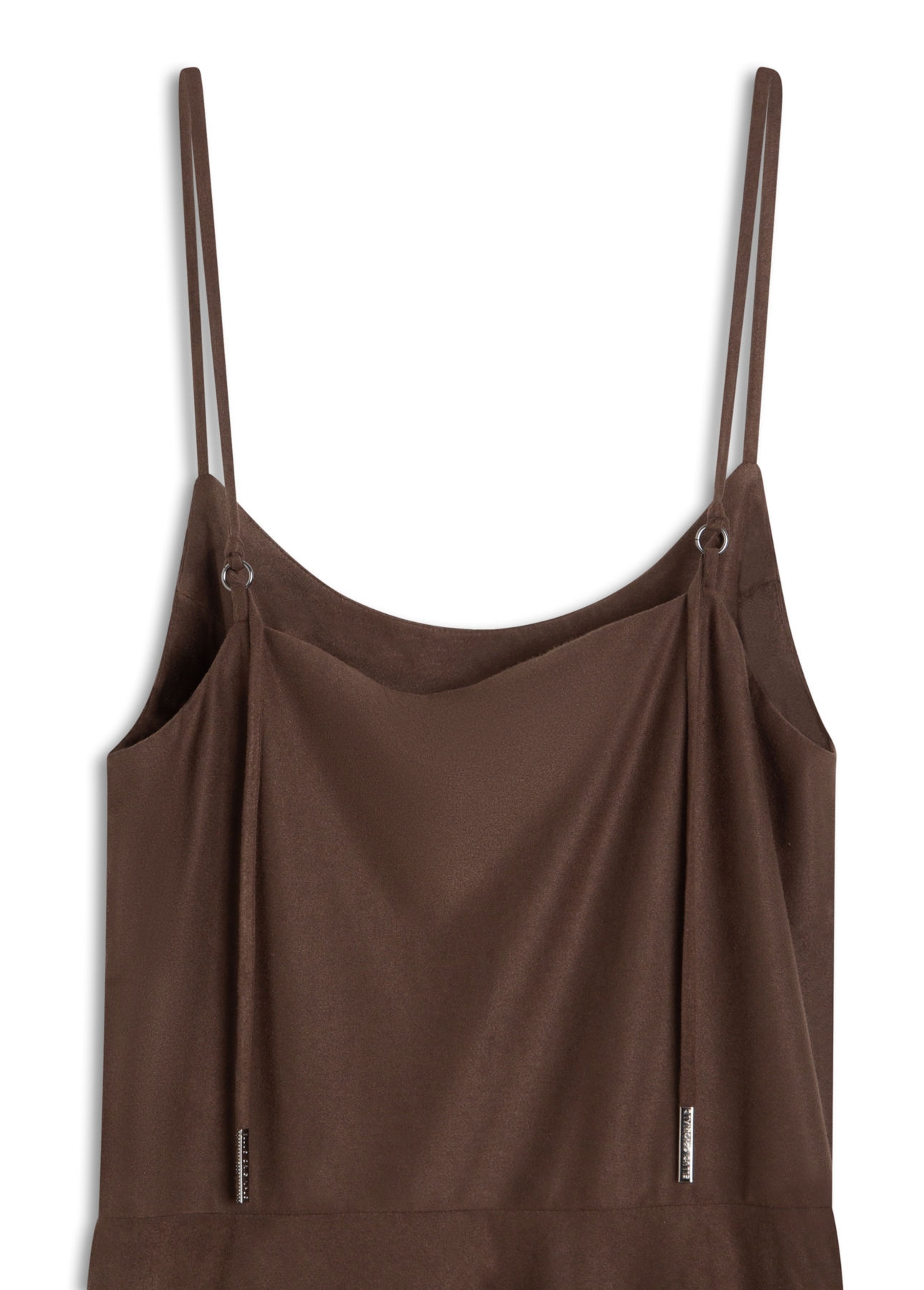Vestido Suede Strapp Marrom