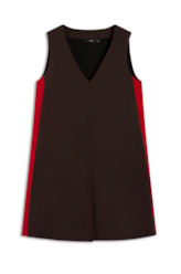 Vestido Tailoring Neckline Marrom