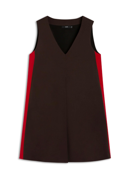 Vestido Tailoring Neckline Marrom