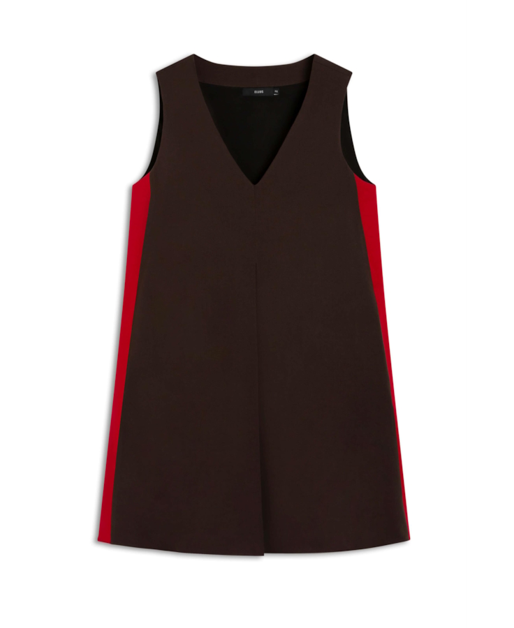 Vestido Tailoring Neckline Marrom