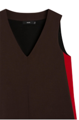 Vestido Tailoring Neckline Marrom