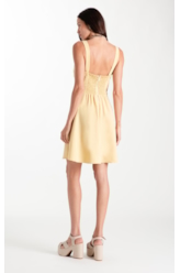 Vestido Tailoring v Neckline Curto Trigo