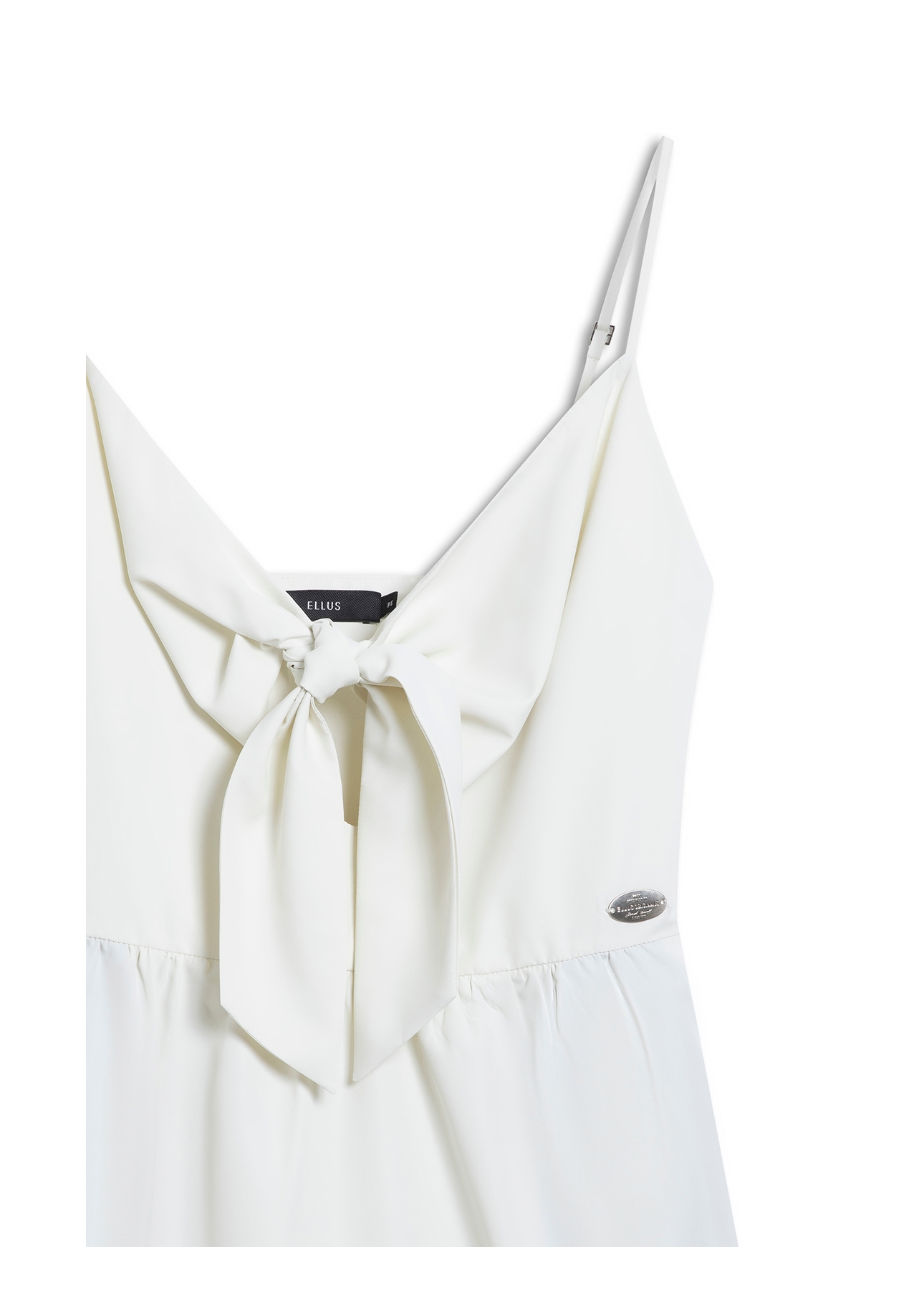 Vestido Techno Speed Strapp Bow Knee Prata