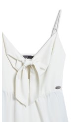 Vestido Techno Speed Strapp Bow Knee Prata