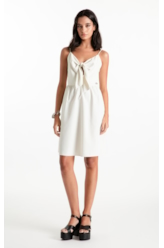 Vestido Techno Speed Strapp Bow Knee Prata