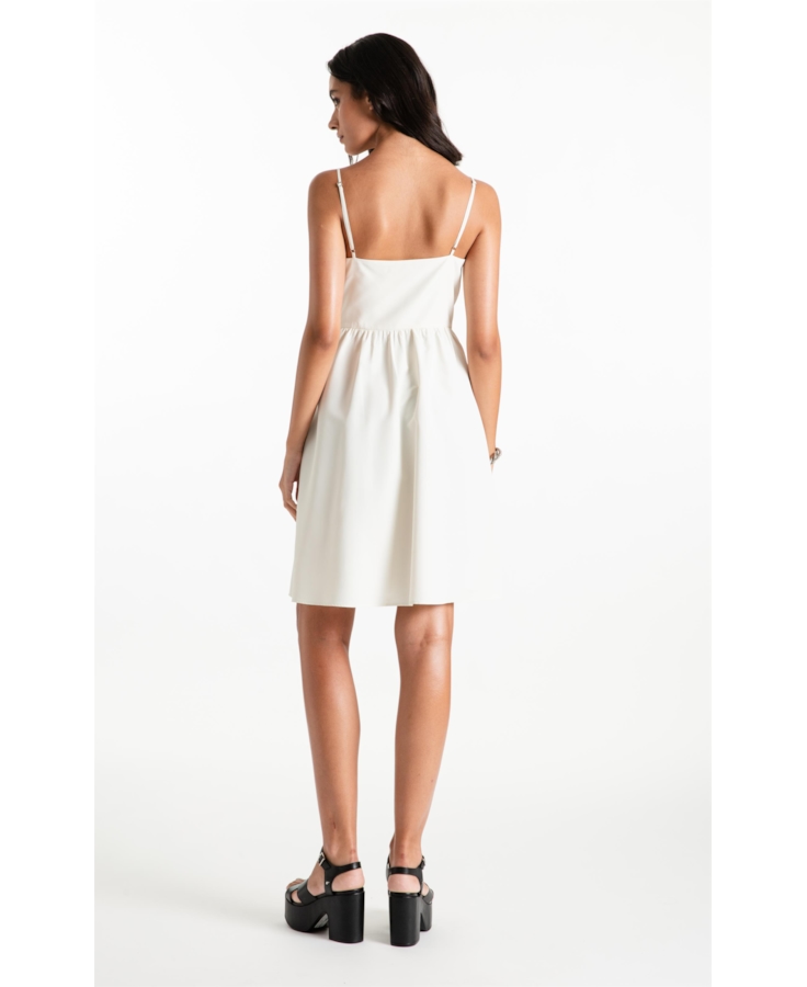 Vestido Techno Speed Strapp Bow Knee Prata