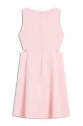 Vestido Techno Suede Cut Out Mini Blush